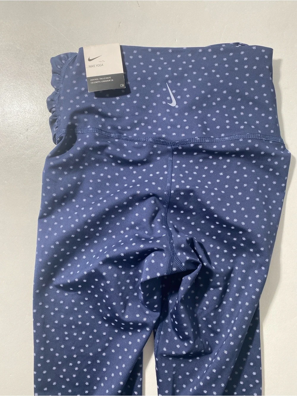 NEW Size S Women' Nike Yoga Training High  Rise Pants Polyester Spandex Blue $70